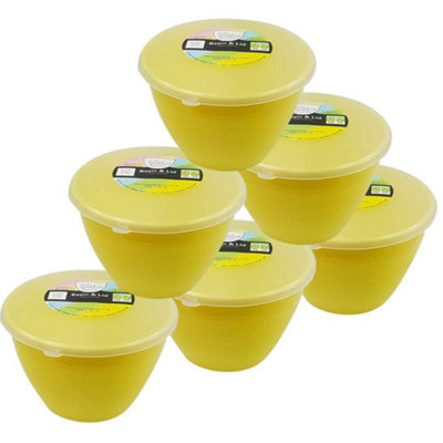 Just Pudding Basins 1 Pint Yellow Steaming Pudding Basin with Lid 1pt