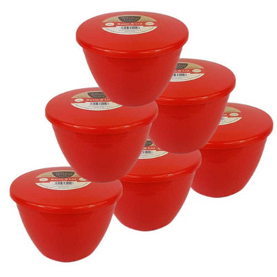Just Pudding Basins Red 1 Pint Steaming Pudding Basin with Lid 1pt