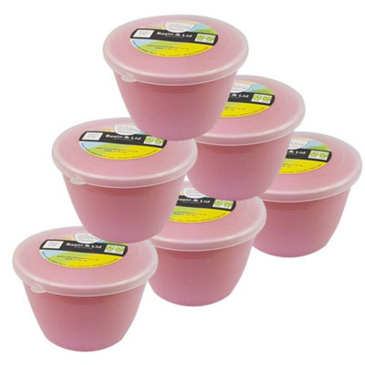 Just Pudding Basins Small 1/2 Pint Steaming Pudding Bowls with Lids