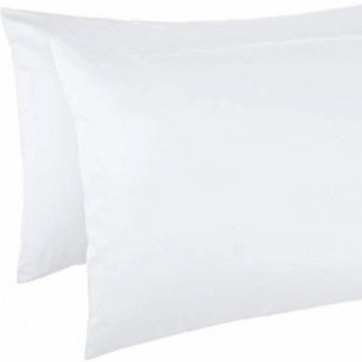 Just So Home 65cm 26" Square Euro Continental Pillowcase Pair (White)