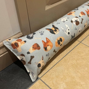 Just So Home Cotton Draught Excluder Animal Prints (Pups)