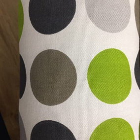 Just So Home Draught Excluder Fabric Cotton Various Designs Door Window Draught Cushion Guard (Spot Green/Grey)