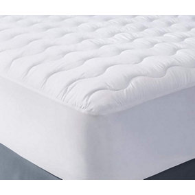 Just So Home Extra Deep Fill Quilted Mattress Protector Supersoft Microfibre Fully Fitted Elasticated Skirt (Double)