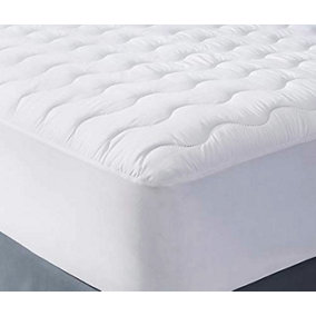 Just So Home Extra Deep Fill Quilted Mattress Protector Supersoft Microfibre Fully Fitted Elasticated Skirt (Single)