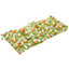 Just So Home Garden Padded Bench Cushion Luxury Buttoned Effect 100% Cotton (Oranges)