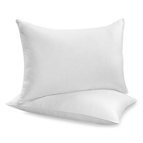 Just So Home Just Like Down Microfibre Pillows Non-Allergenic Hollowfibre Fill (Pair)
