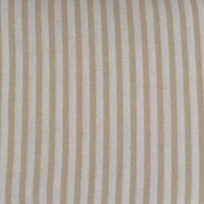 Just So Home Luxury 100% Brushed Cotton Flannelette Flat Sheet Patterned (Natural Stripe, Single)