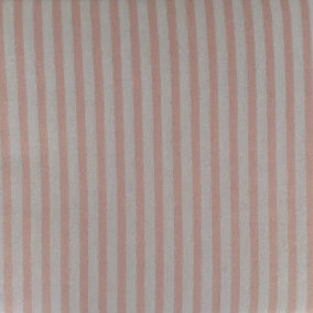 Just So Home Luxury 100% Brushed Cotton Flannelette Flat Sheet Patterned (Pink Stripe, King)