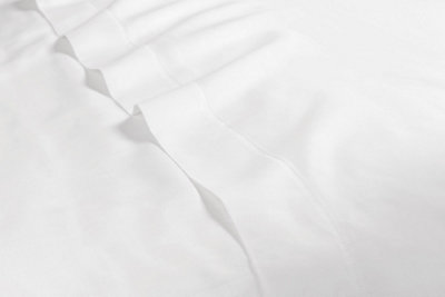 Just So Home Luxury 300 thread count Cotton Sateen Flat Sheet Made in Portugal WHITE (Single)