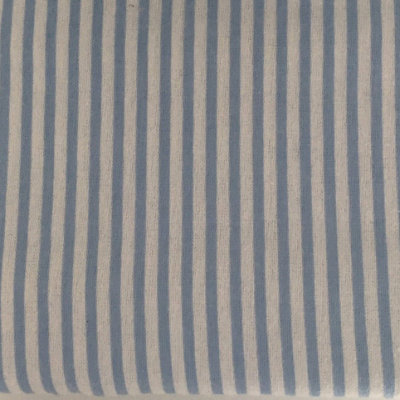 Just So Home Luxury Brushed Cotton Flannelette Pillowcases (Blue Stripe)