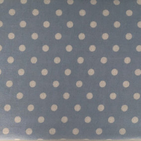 Just So Home Luxury Cotton Flannelette Duvet Cover (Blue Polka Dot, Single)