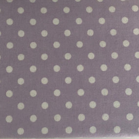 Just So Home Luxury Cotton Flannelette Duvet Cover (Lavender Polka Dot, Double)