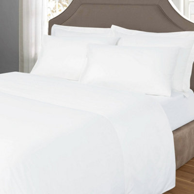Just So Home Luxury Percale 200tc Cotton Oxford Trim Pillowcase Available in 3 Colours (White)