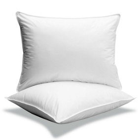 Just So Home Luxury Super King Pillows Extra Long 19"x36" 48x90cm Bolster Size  (Pair)