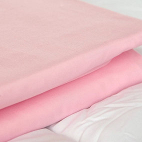 Just So Home Microfibre Bed Sheet SET Soft Touch Bedding (Pink, Double)