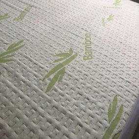 Just So Home Organic Bamboo Knitted Jacquard Waterproof Mattress Protector (Small Double)