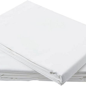 Just So Home Small Single Bunk Size Fitted Sheet White Cotton Blend (77cm x 190cm )