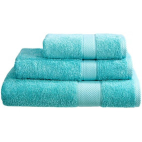 Just So Home Turkish Cotton Towels Pack of 2 (Aqua, Bath Sheet )
