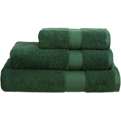 Just So Home Turkish Cotton Towels Pack of 2 (Bottle Green, Bath Sheet ...