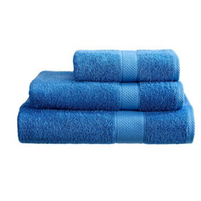 Just So Home Turkish Cotton Towels Pack of 2 (Cobalt Blue, Bath Sheet )