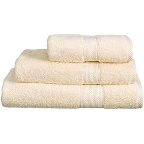Just So Home Turkish Cotton Towels Pack of 2 (Cream, Bath Sheet)