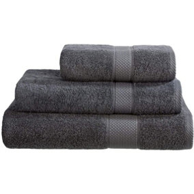 Just So Home Turkish Cotton Towels Pack of 2 (Grey, Bath Sheet )
