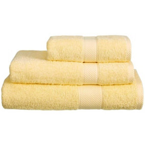 Just So Home Turkish Cotton Towels Pack of 2 (Lemon, Hand Towel )