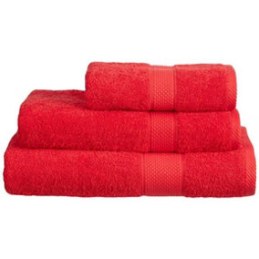 Just So Home Turkish Cotton Towels Pack of 2 (Red, Bath Towel )