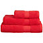 Just So Home Turkish Cotton Towels Pack of 2 (Red, Jumbo Bath Sheet )