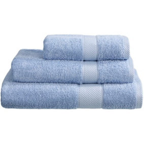 Just So Home Turkish Cotton Towels Pack of 2 (Sky Blue, Jumbo Bath Sheet )