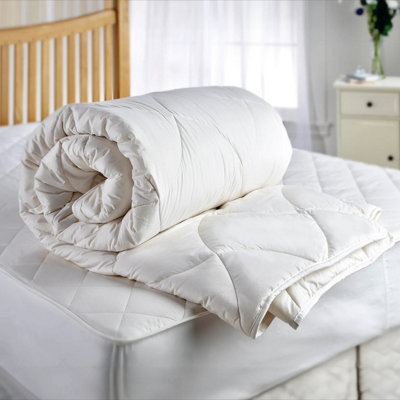 Just So Home Wool Duvet 500gsm with 100% Pure Natural Cotton Cover( King)