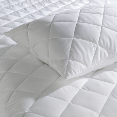 Just So Home Zipped 100% Pure All Cotton Cover and Fill Quilted Pillow Protector