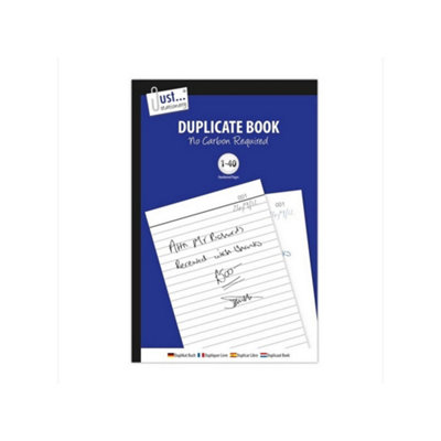 Just Stationery Carbonless Copy Paper Receipt Book White (0.6cm x 20.3cm x 12.7cm)