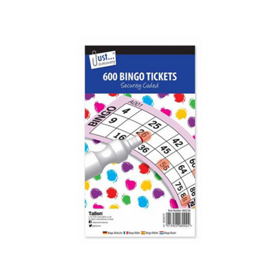 Just Stationery Jumbo Bingo Tickets Multicoloured (One Size)