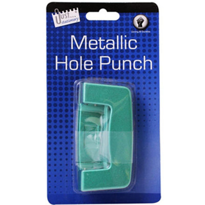 Just Stationery Metallic 2 Hole Punch Green (One Size)