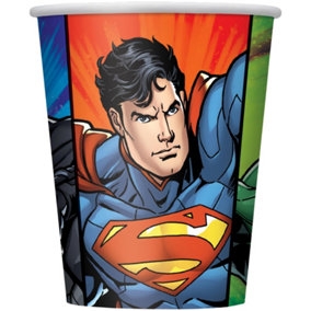 Justice League Paper Party Cup (Pack of 8) Multicoloured (One Size)