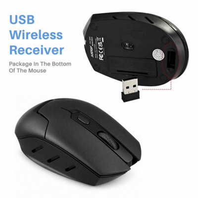JUSTOP KM300W 2.4Ghz Wireless Keyboard and Mouse Set - Black