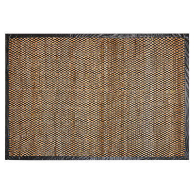 Jute Area Rug 140 x 200 cm Black and Beige GERCE