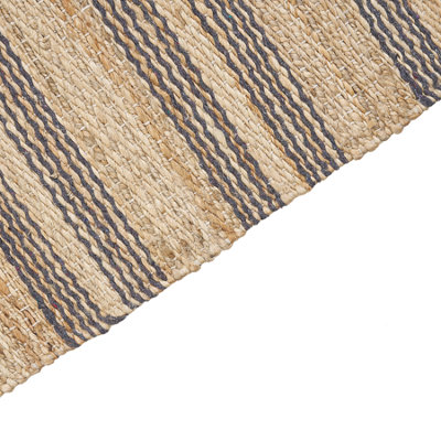 Jute Area Rug 160 x 230 cm Beige and Grey BUDHO