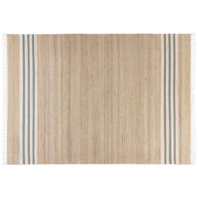 Jute Area Rug 160 x 230 cm Beige and Grey MIRZA