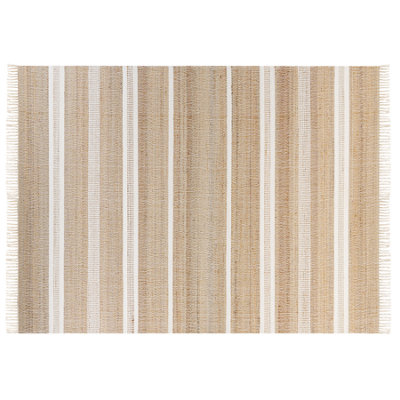 Jute Area Rug 160 x 230 cm Beige and White TALPUR