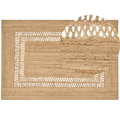 Jute Area Rug 160 x 230 cm Beige YENIKOY