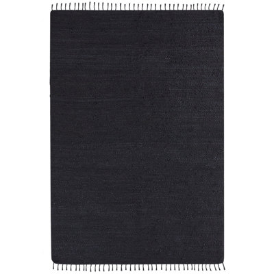 Jute Area Rug 160 x 230 cm Black SINANKOY