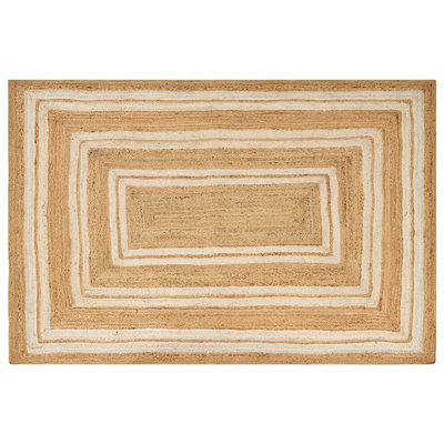 Jute Area Rug 200 x 300 cm Beige ELMALI