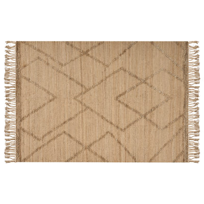 Jute Area Rug 200 x 300 cm Beige HANDERE