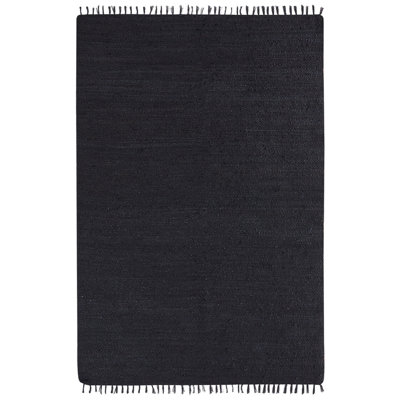 Jute Area Rug 200 x 300 cm Black SINANKOY