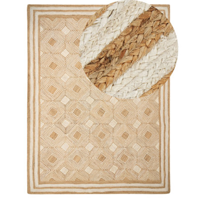 Jute Area Rug 300 x 400 cm Beige MENGEN