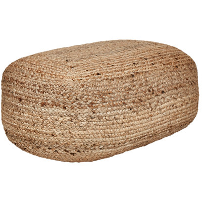 Jute Floor Cushion 70 x 40 x 20 cm Beige ISARDA