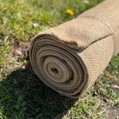 Jute Hessian Burlap Plant Protection Liner & Weed Control Roll (10m x 2m)