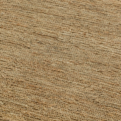 Jute Natural Plain Handmade Modern Easy to Clean Bedroom Dining Room, Living Room Rug -200cm X 300cm